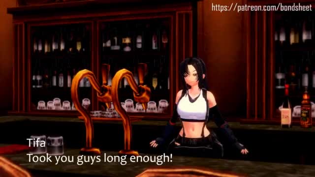 TIFA AND AERITH'S 7TH HEAVEN AFTERHOURS GROUP SEX FUCKING