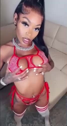 Asiandoll/Asiandabrat nude show in red lingerie!!! Hot video trending Onlyfans leaked